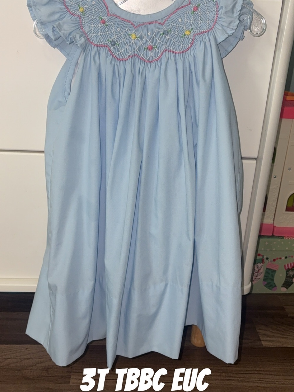 3T Beaufort Bonnet Angel Sleeve Sandy Smocked Dress